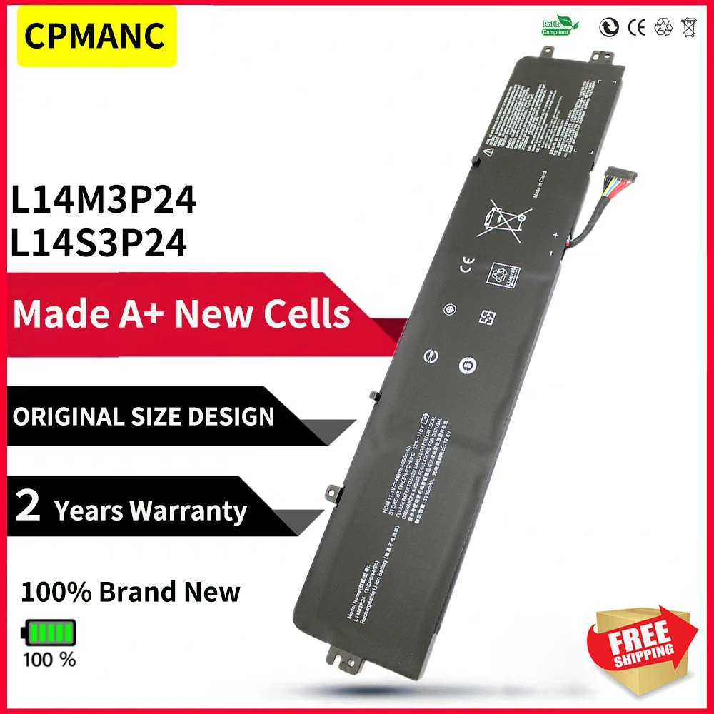 CPMANC L14M3P24 L16S3P24 Аккумулятор для ноутбука Lenovo Ideapad 700-15ISK 151SK 17ISK Legion R720 Y520-15IKBA 15IKBM 15IKBN