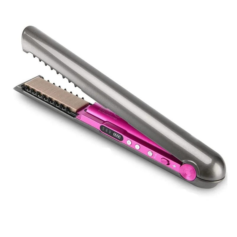 

Wireless Hair Straightening Comb New 2 in 1Hair Straightener Portable Mini Wireless Cordless Hair Flat Iron Styling Hair Curl