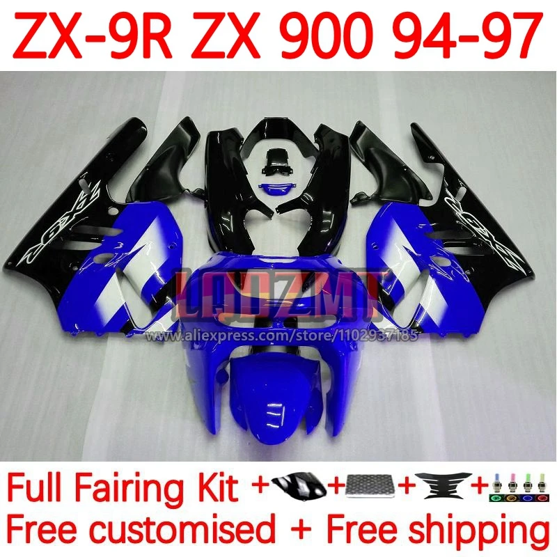 

Blue black Fairing For KAWASAKI NINJA ZX-9R ZX 9R 900 CC 9 R 900CC ZX9R 1994 1995 1996 1997 ZX900 C 94 95 96 97 Frame 23No.20