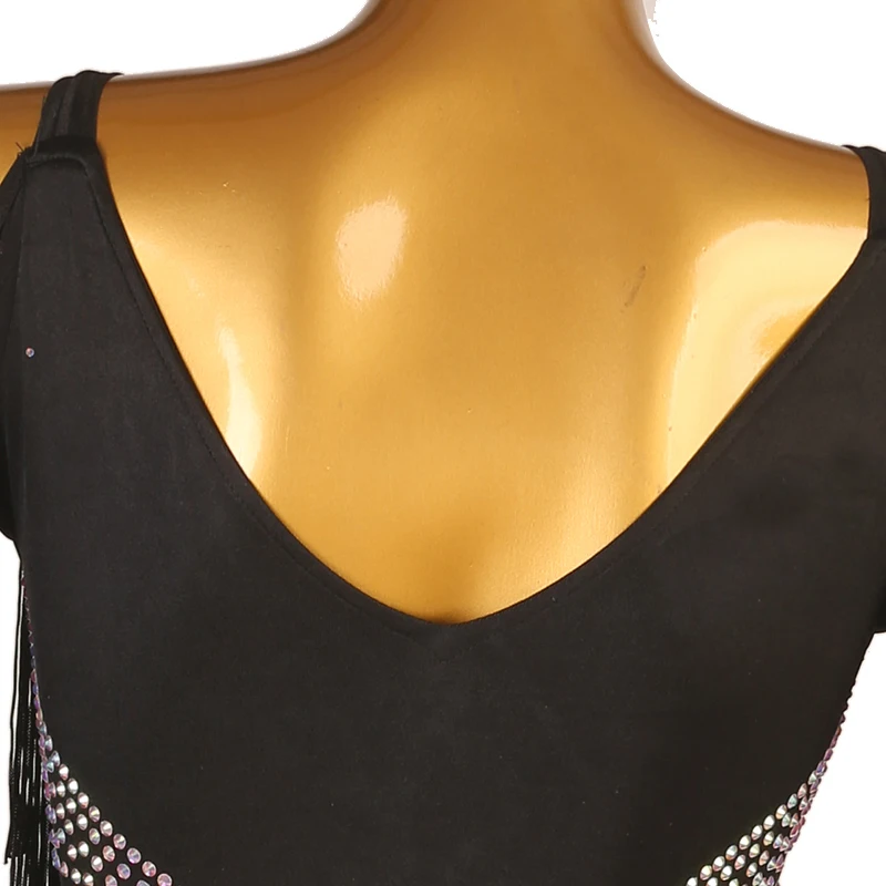 Черное платье для фигурного катания с кристаллами женское на коньках