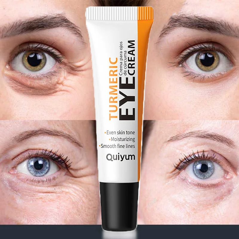 

Turmeric Wrinkle Remover Eye Cream Anti Dark Circles Fade Fine Lines Puffiness Serum Anti-Aging Firming Moisturizing Skin Care