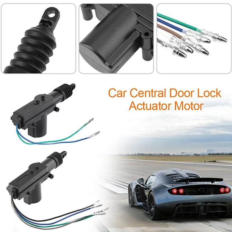 

12V Car Door Central Locking System Universal Upgrade Heavy Duty Power Door Lock Actuator Motor 2/5 Wire Single Gun Type Kit