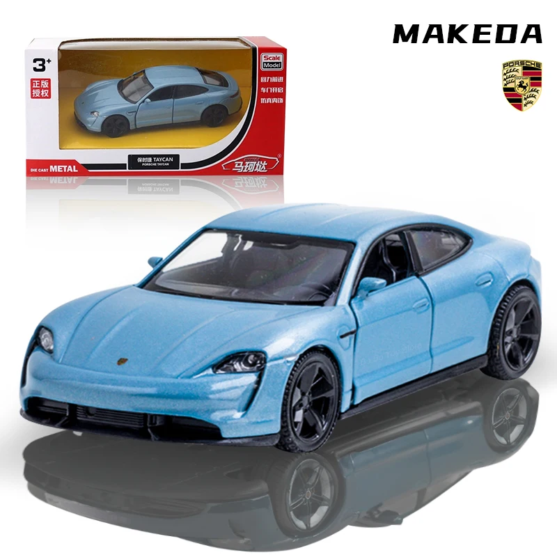 

MAKEDA 1:36 Porsche 911 Carrera Taycan Alloy Sports Car Toy Diecast Metal Vehicles Model Boys Toys Cars Collection Kids Gifts