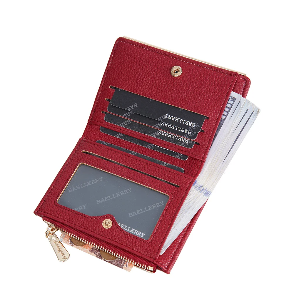 Модные мини-кошельки с цветами для женщин кошелек на молнии тонкий двойной