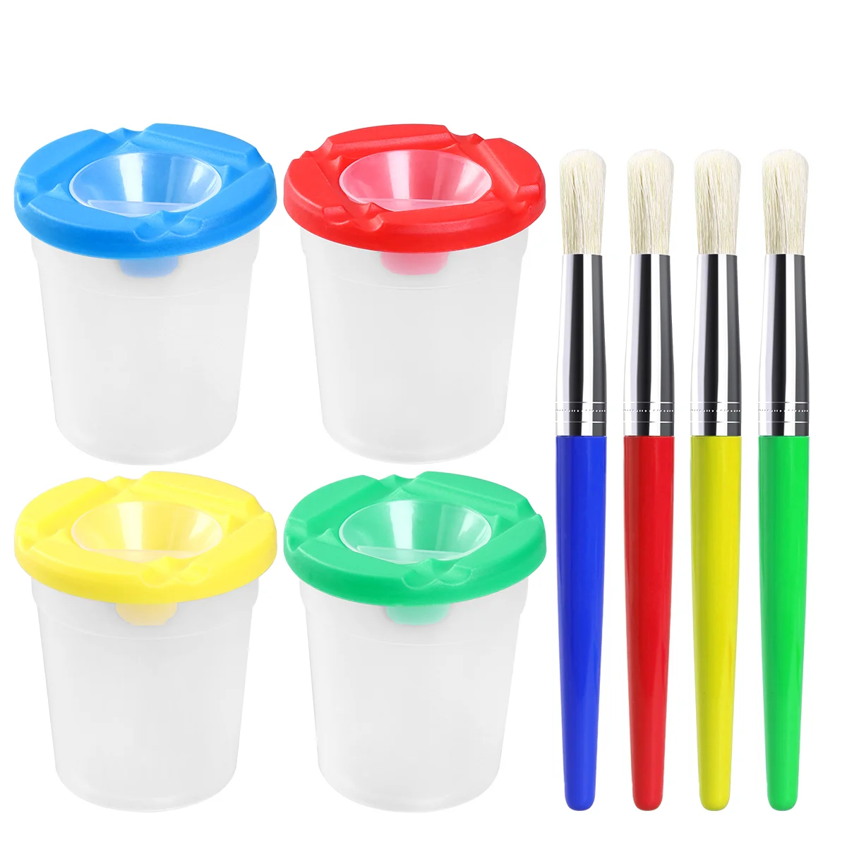 

Kids Brushes Brush Painting Cupswash Craft Flat Kid Pens Blending Tools Pen Refillable Round Kit Set Pointeddrawing Adults Wble