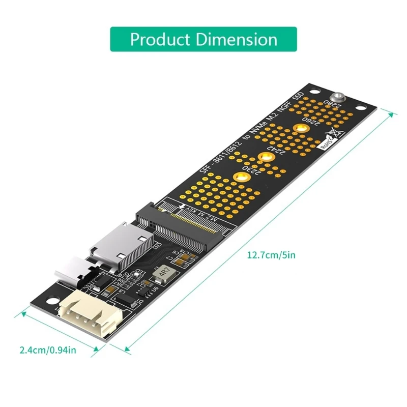 Адаптер для преобразования твердотельного накопителя F3KE M.2 NVMe в SFF 8611 простая