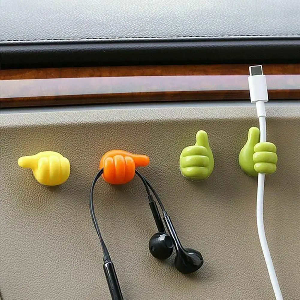 

Multifunctional Clip Handy Holder Towel Key Thumb Hooks Storage Wall Door AccessoriesData Cable Holder Cute Home Decor