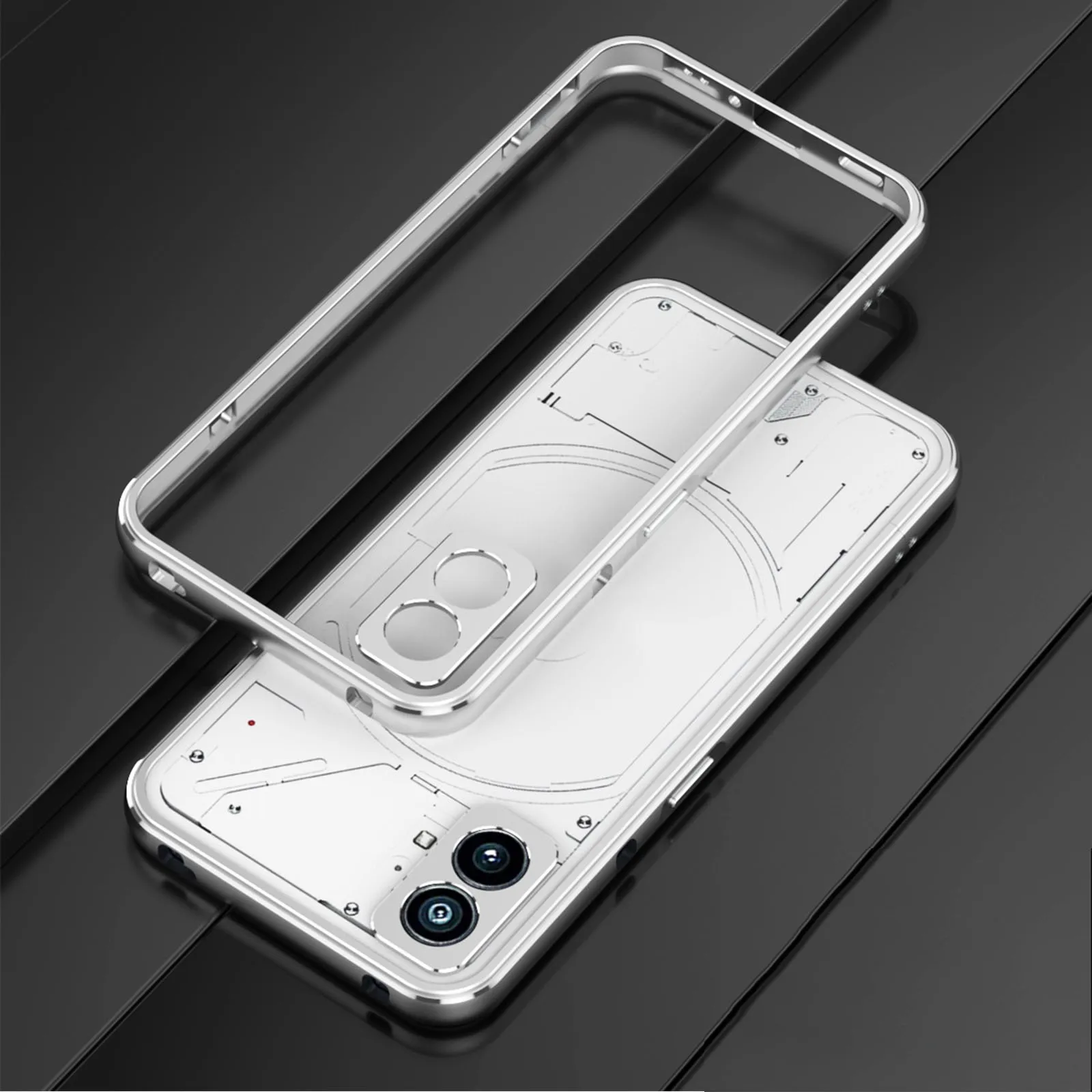 Clear Case for Nothing Phone 1 Lens Protection Smartphone Case Soft TPU & Metal Phone Case Slim Shockproof Protection Cover