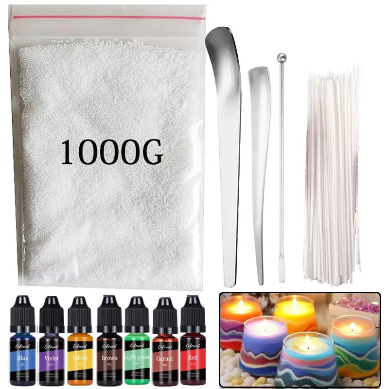 Воск для свечей ручной работы горючий песок набор материальных пигментов