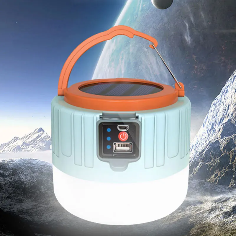 

Hand Crank Solar Camping Lantern 3 Light Modes Waterproof Lantern Flashlight for Night Work Fishing