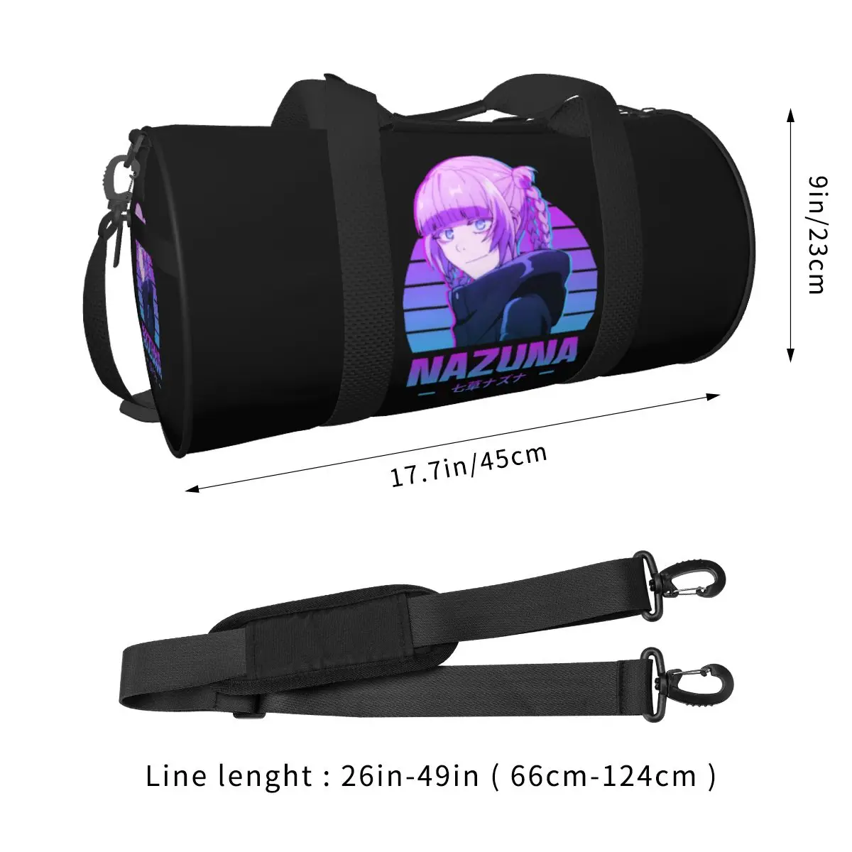 Аниме Сумка для спортзала N-nazune японская кавайная спортивная сумка улицы большая