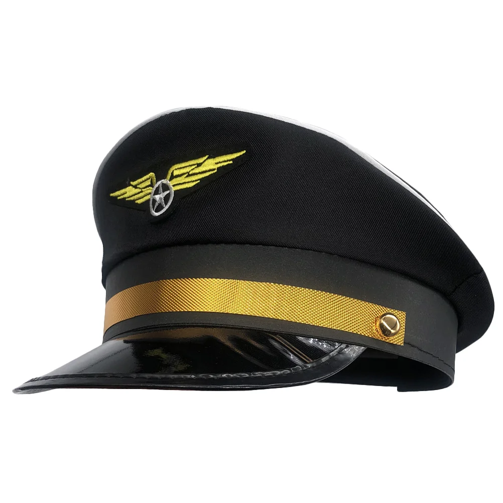 

Children's Captain Hat Breathable Hats Men Wear-resistant Pilot Boat Lifelike Party Polyester Adorable