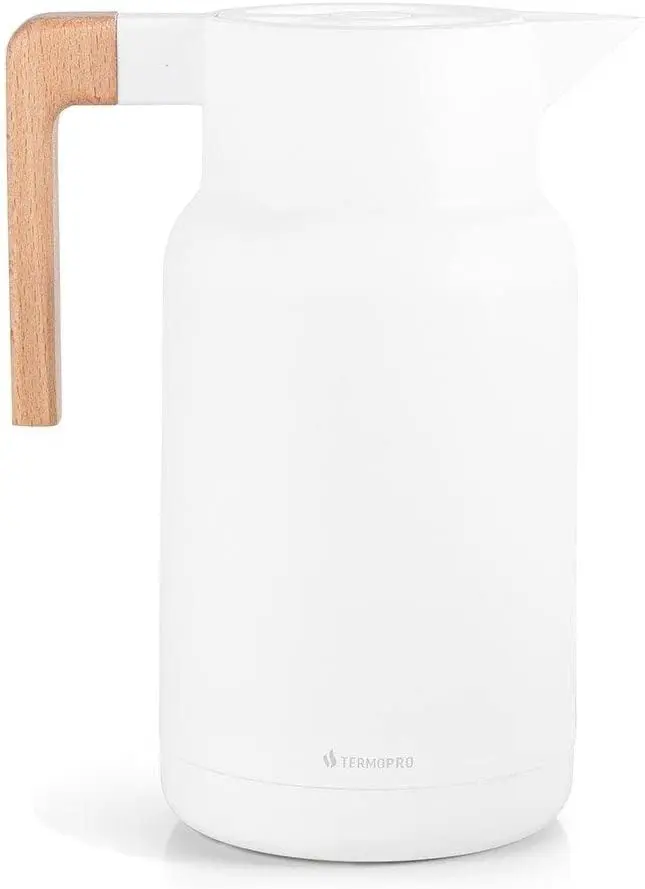 

Wood Fashion White Thermal Bottle 1 L Thermopro Glass Water Bottle Kettle Thermos Insulated Vacuum Flask Gym Sport Shaker Bottle