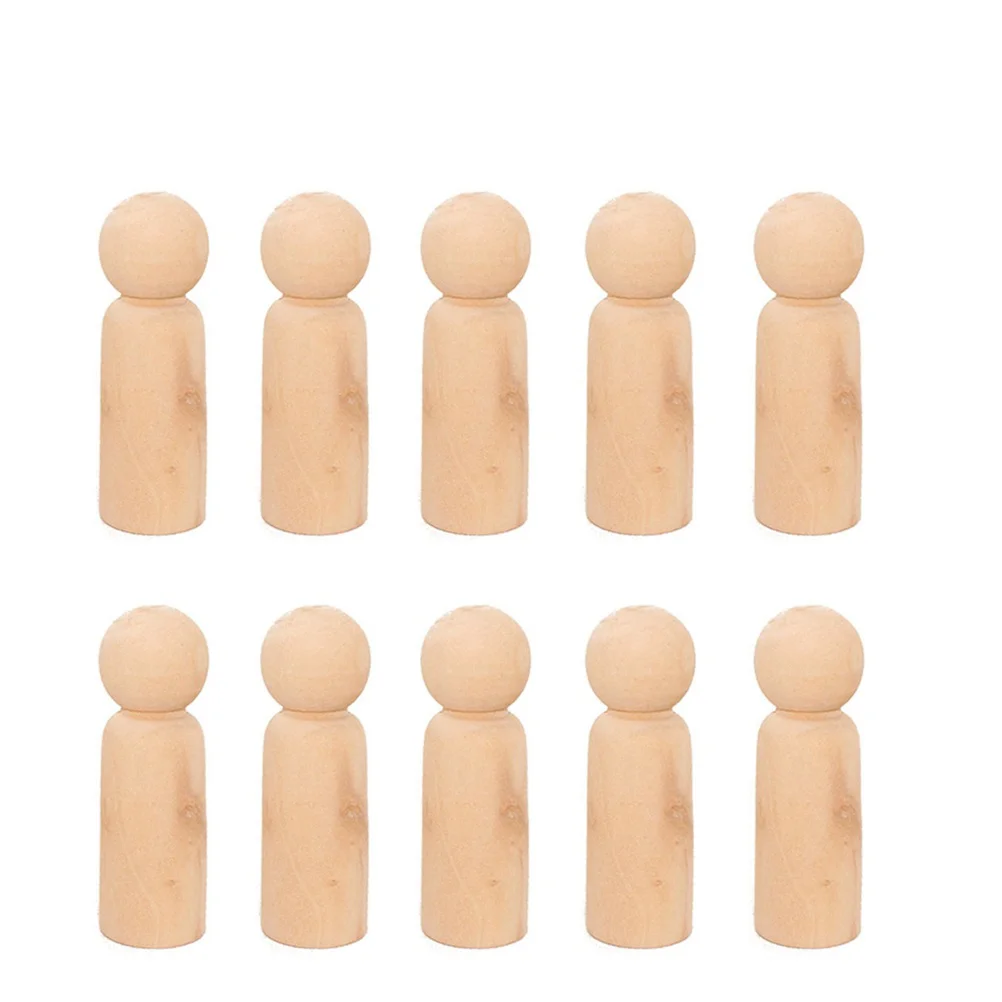 

10pcs Wooden Peg People Peg People for Crafting Blank Dolls Dolls to
