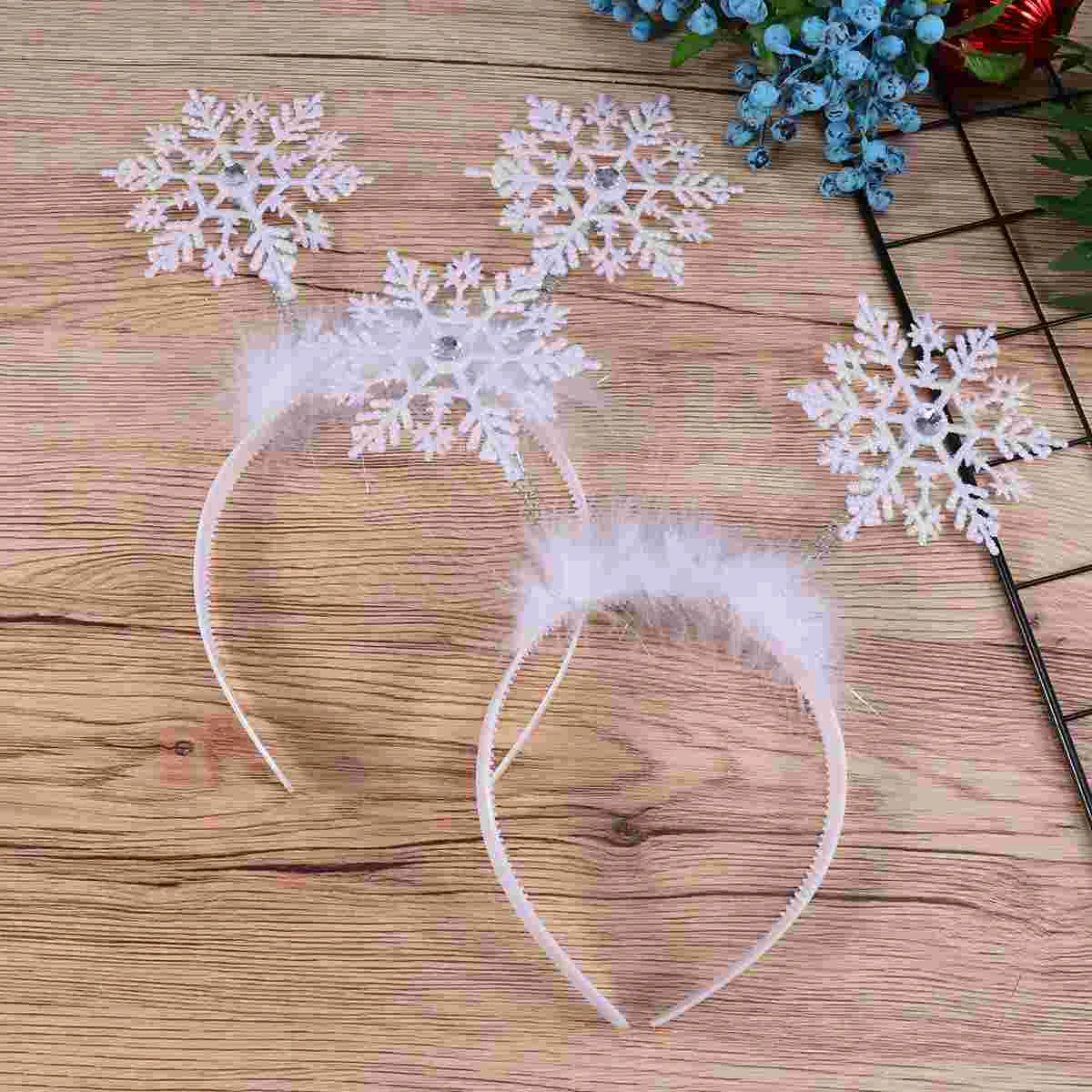 

Snowflake Boppers Headbands Head Merry Christmas Headband Snow Reindeer Snowflakeswomen Spring Hairbands