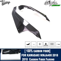 motorcycle parts 100 carbon fiber fairing for kawasaki ninja 400 2018 2022 carbon fiber engine guard fairing belly disc