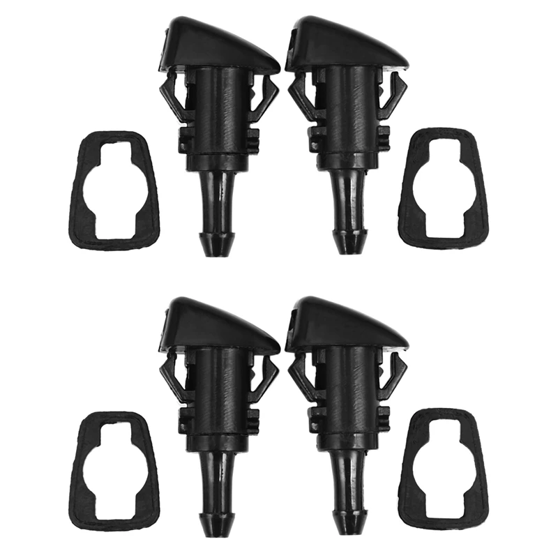 

4Pcs Car Front Windshield Wiper Water Spray Nozzle For 07-12 Dodge Caliber
