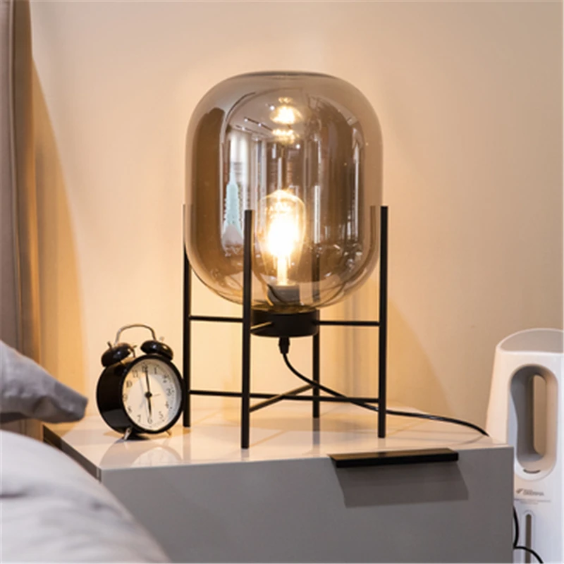 

Nordic Glass Ball LED Floor Lamp LOFT E27 Floor Lights Living Room Dining Hotel Cafe Bedroom Bedside Reading Table Lamp Lighting