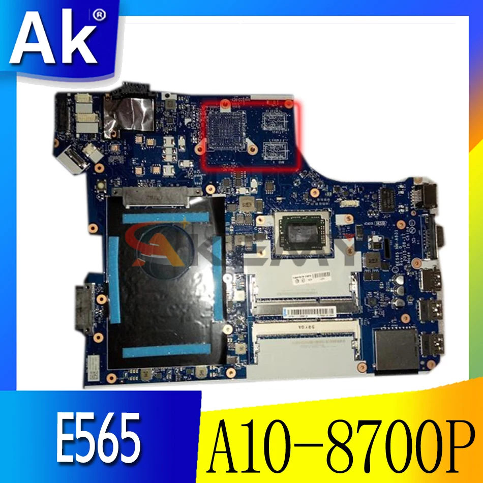 

Akemy FRU 01AW122 BE565 NM-A631 laptop motherboard For Lenovo ThinkPad E565 A10-8700P CPU GM Main board full tested