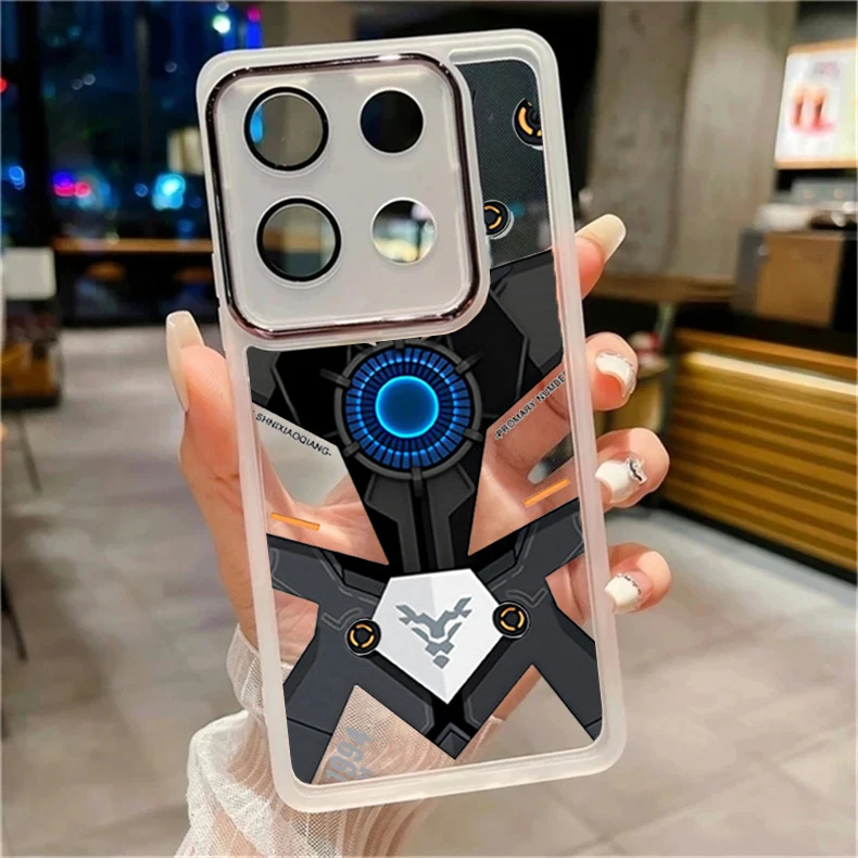 Пылезащитный противоударный чехол для infinix GT 20 Pro черно-белый 10