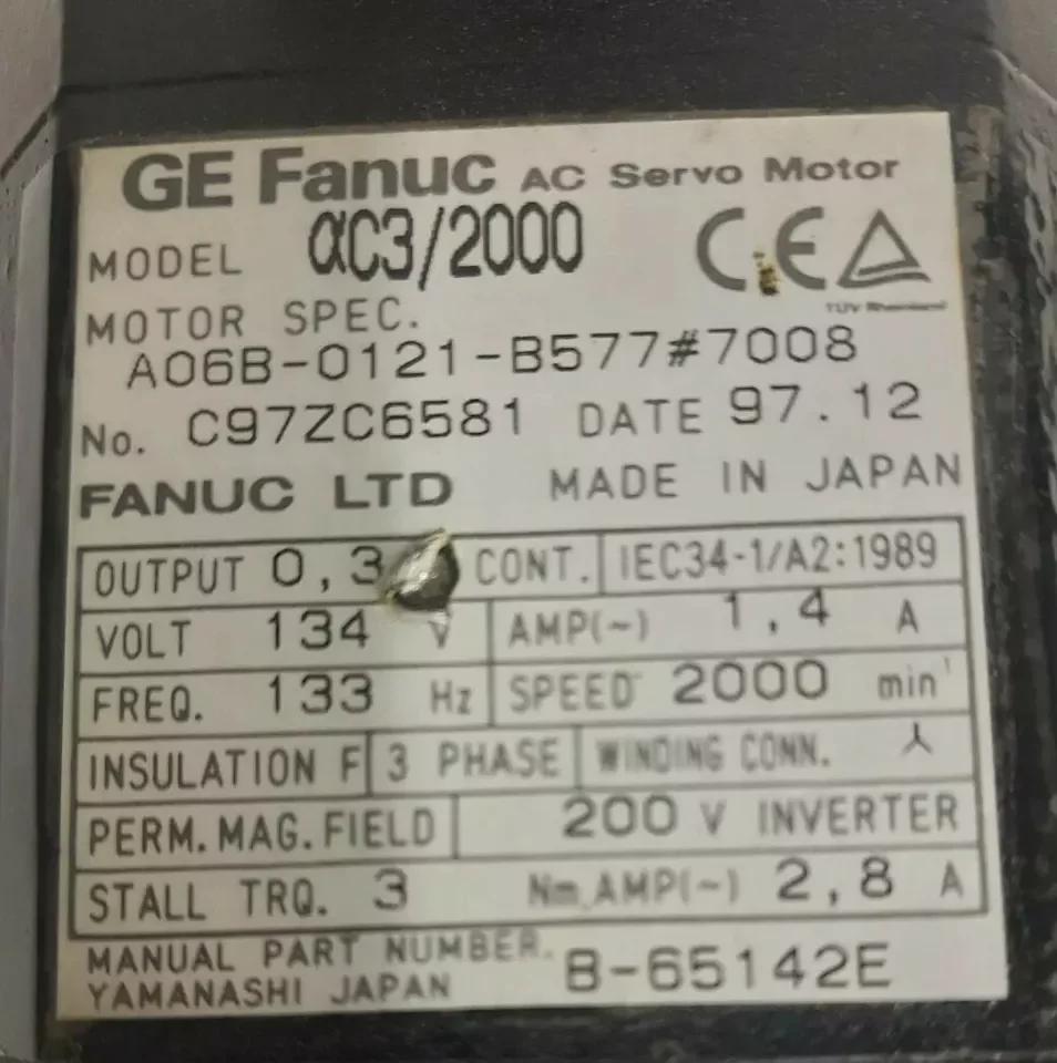 Технические системы Fanuc Серводвигатель протестирован OK A06B 0121 B577