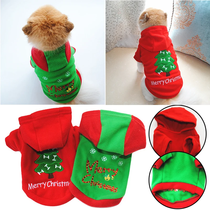 

Christmas Pet Cotton Clothes Dog Hoodie Autumn Winter Warm Hoodie Pet Hoodie Warm Lovely Skin Friendly Cartoon Comfortable