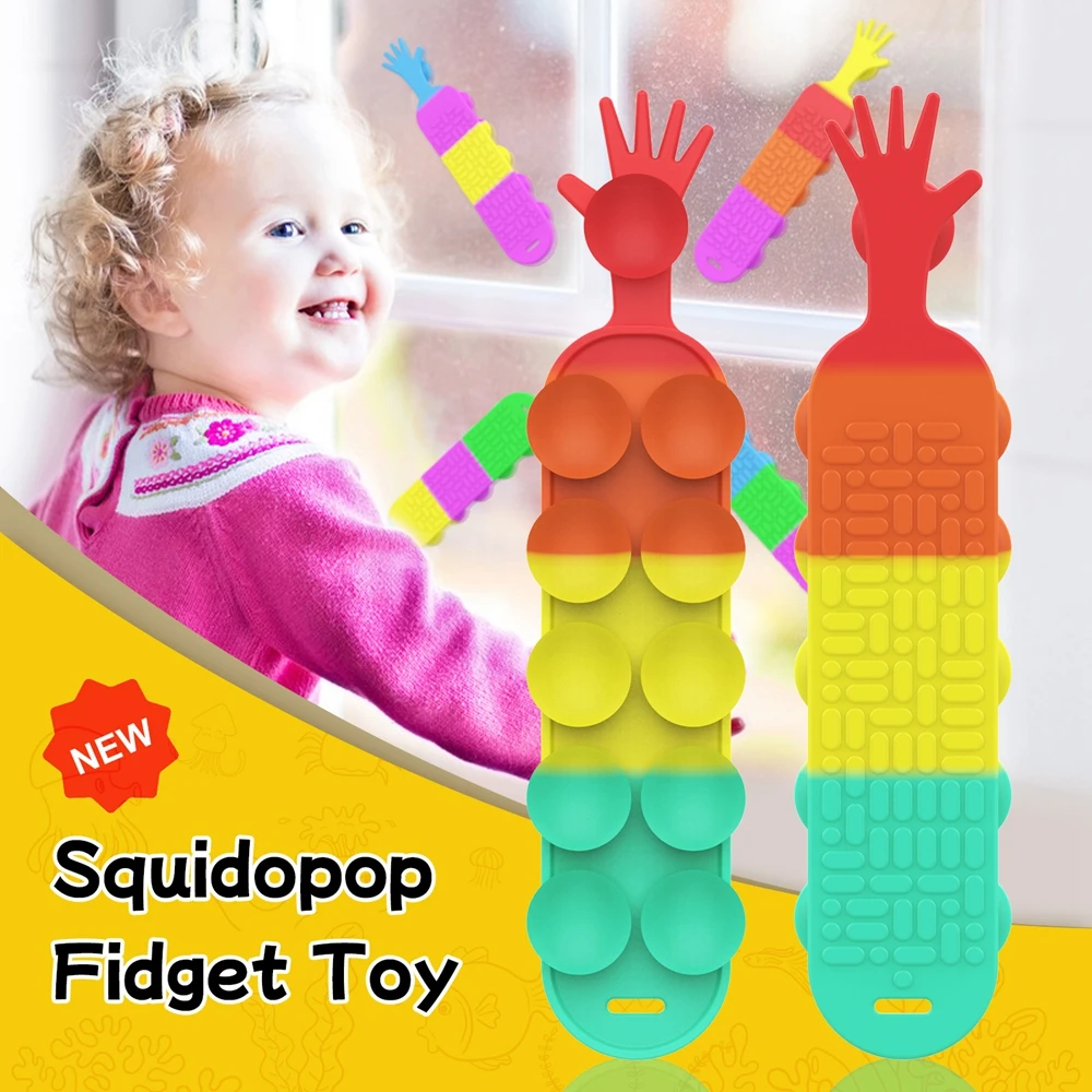 

1PC Decompression Sucker New Squidopop Puzzle Sucker Toys Fidget Toy Children Stress Relief Squeeze Antistress Soft Squishy Toys