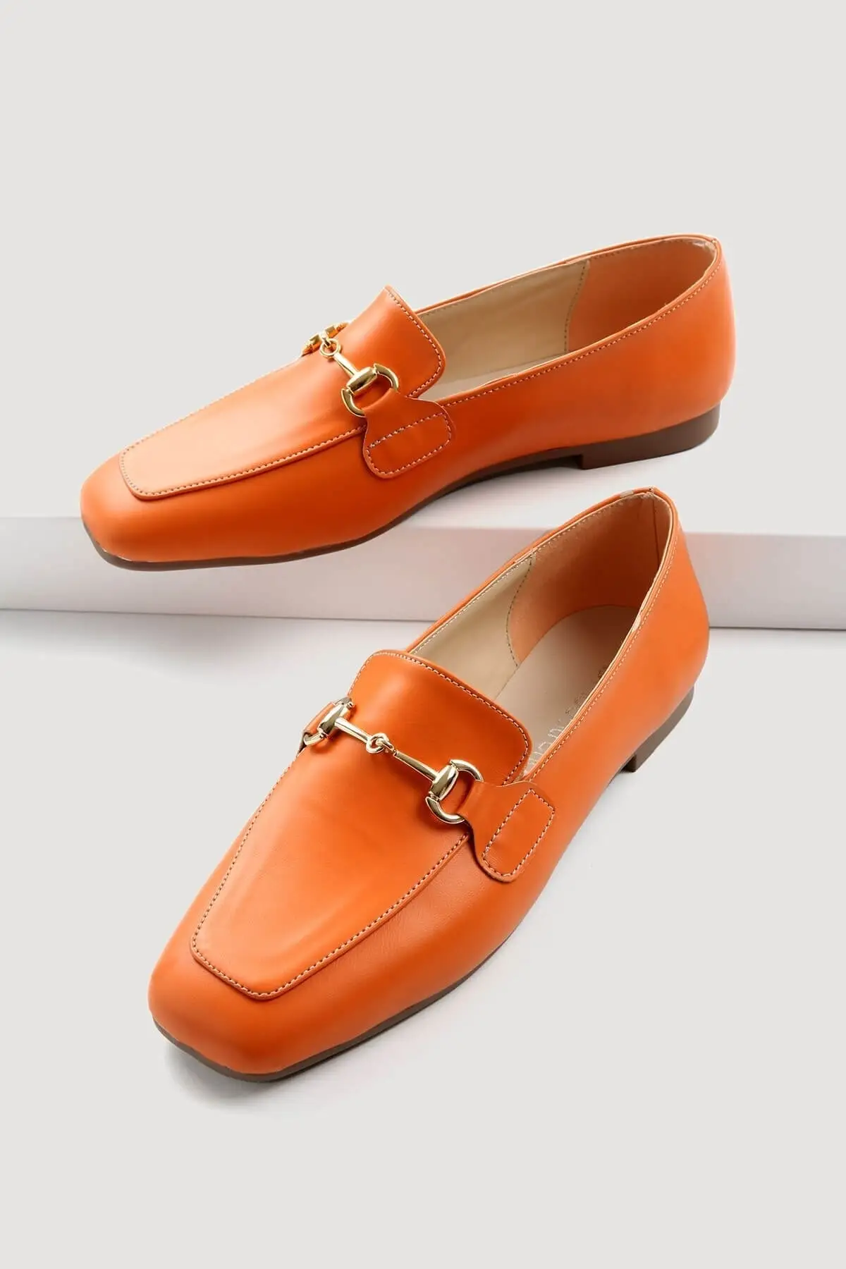 

Women Flats Shoes Buckled Ballet Orange Skin Fashion Flats For Ladies Casual Shoes Elegant Flat Summer Footwear