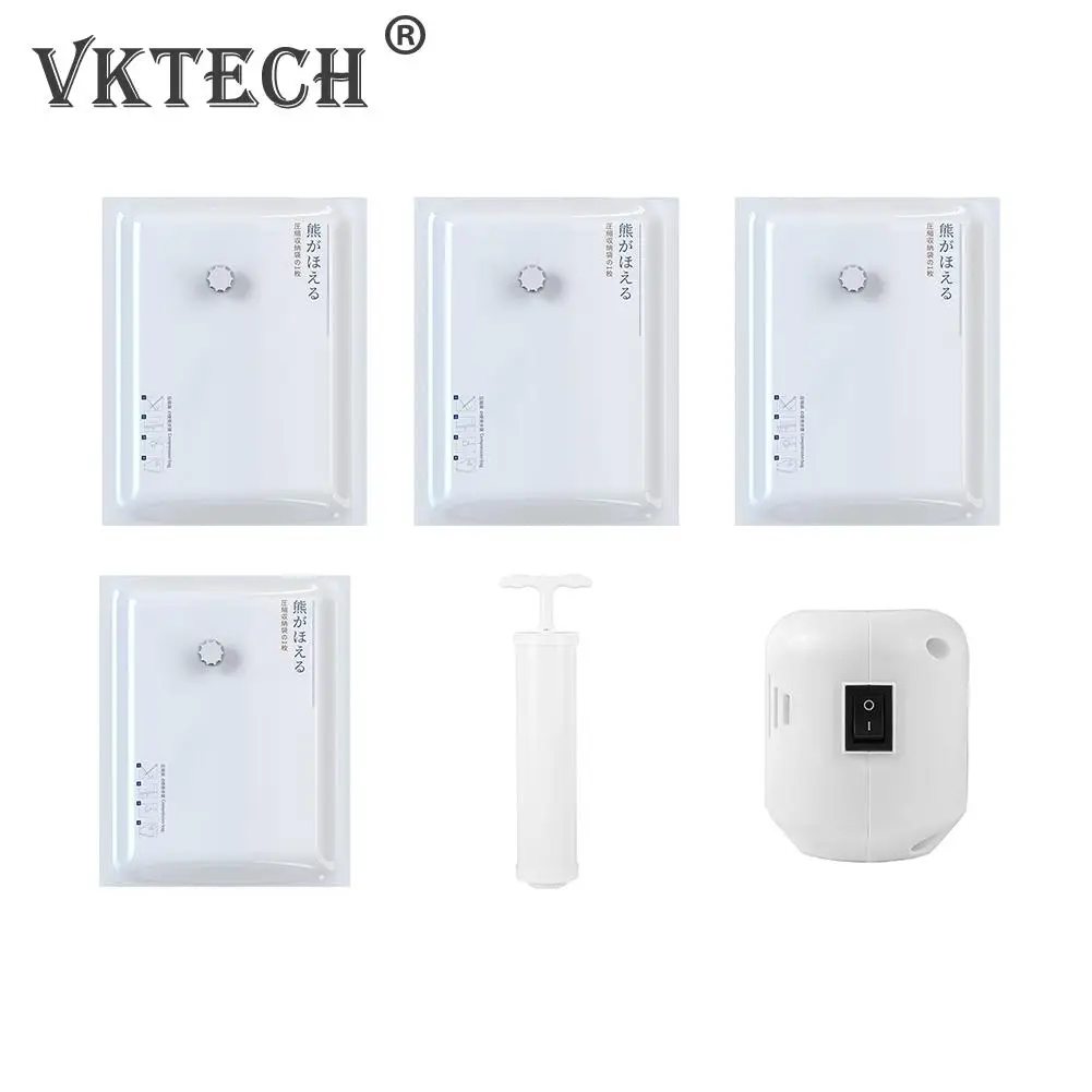 

Reusable Vacuum Bag and Pump Cover for Clothes Storing Large Plastic Compression Empty Bag Travel Accessories Storage Container