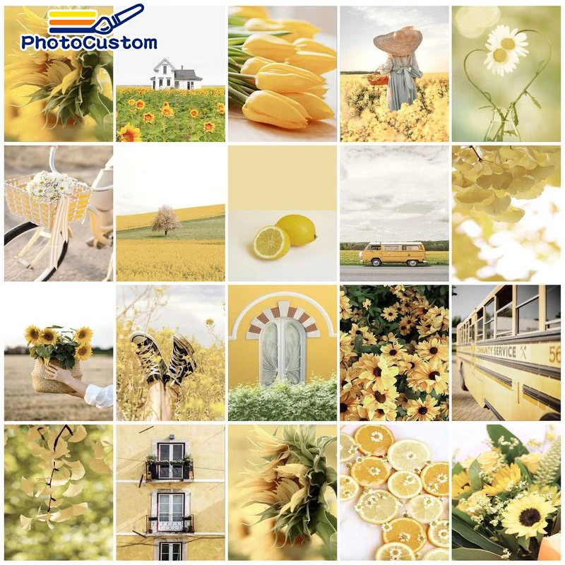 

PhotoCustom Painting By Numbers Landscape Picture Acrylic Pint Oil Painting Hand Painted Art Gift DIY Picture Kits Home Decorati