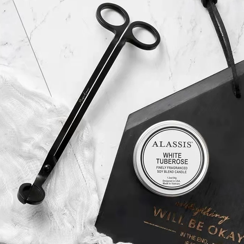 18 см свеча из нержавеющей стали триммер для фитилей Candlewick матовая черная