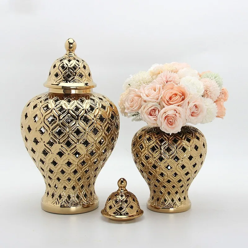 

Современная ваза для сушеных цветов, керамическая банка для имбиря в гостиную, Настольная банка для хранения, украшение для дома, аксессуары для цветочной композиции
