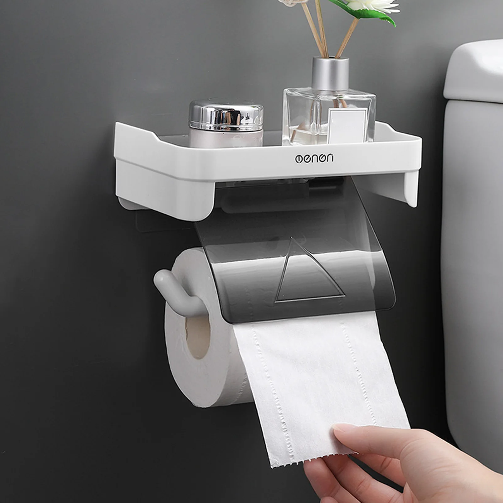 

Wall Mount Toilet Paper Holder Bathroom Tissue Accessories Rack Holders Self Adhesive Punch Free Kitchen Roll Paper Accessory