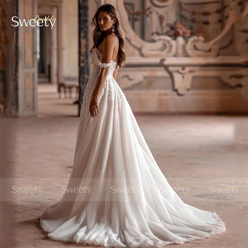 Женское свадебное платье It's yiiya белое кружевное из органзы с вышивкой и вырезом