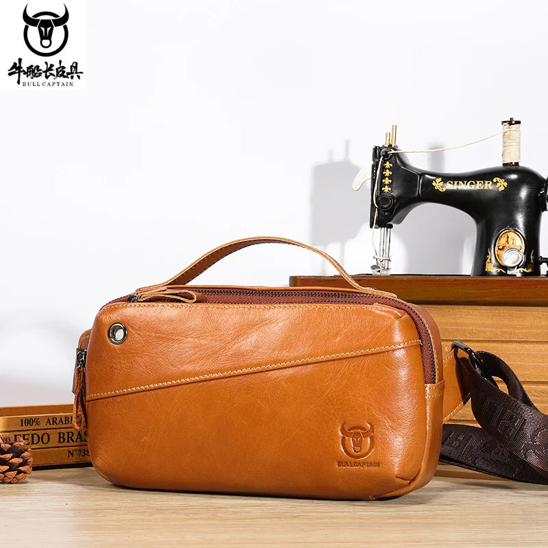 

Мужская нагрудная сумка на одно плечо, из натуральной кожи