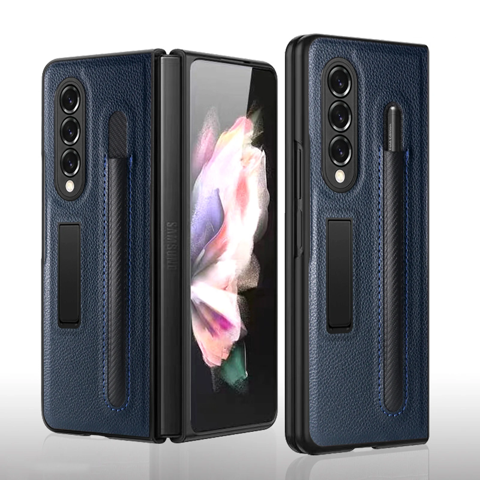 

Магнитный чехол с S-образным держателем для ручек для Samsung Galaxy Z Fold 3