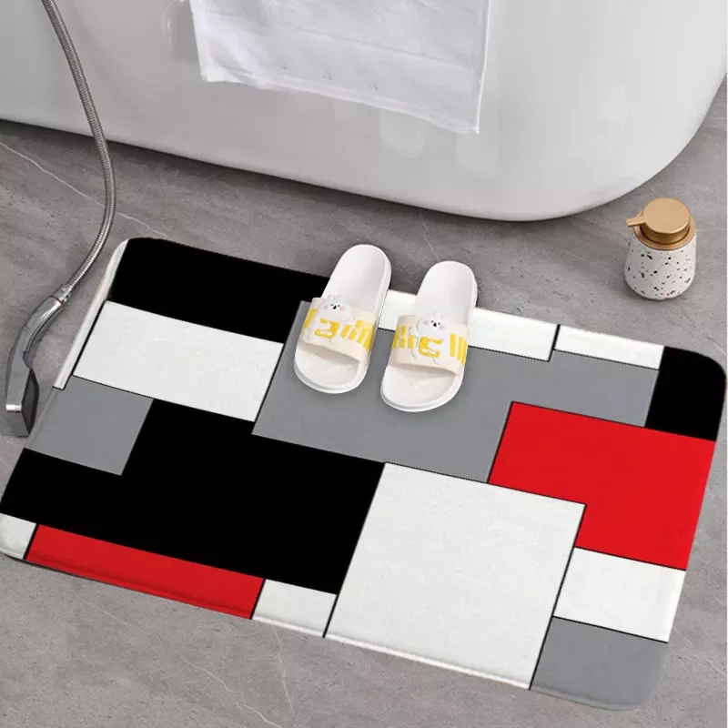 

Geometric Stone Carpet Entrance Door mat Living Room Anti-slip Carpet Absorbent Bath Mat Kitchen Rug Welcome Mats For Front Door