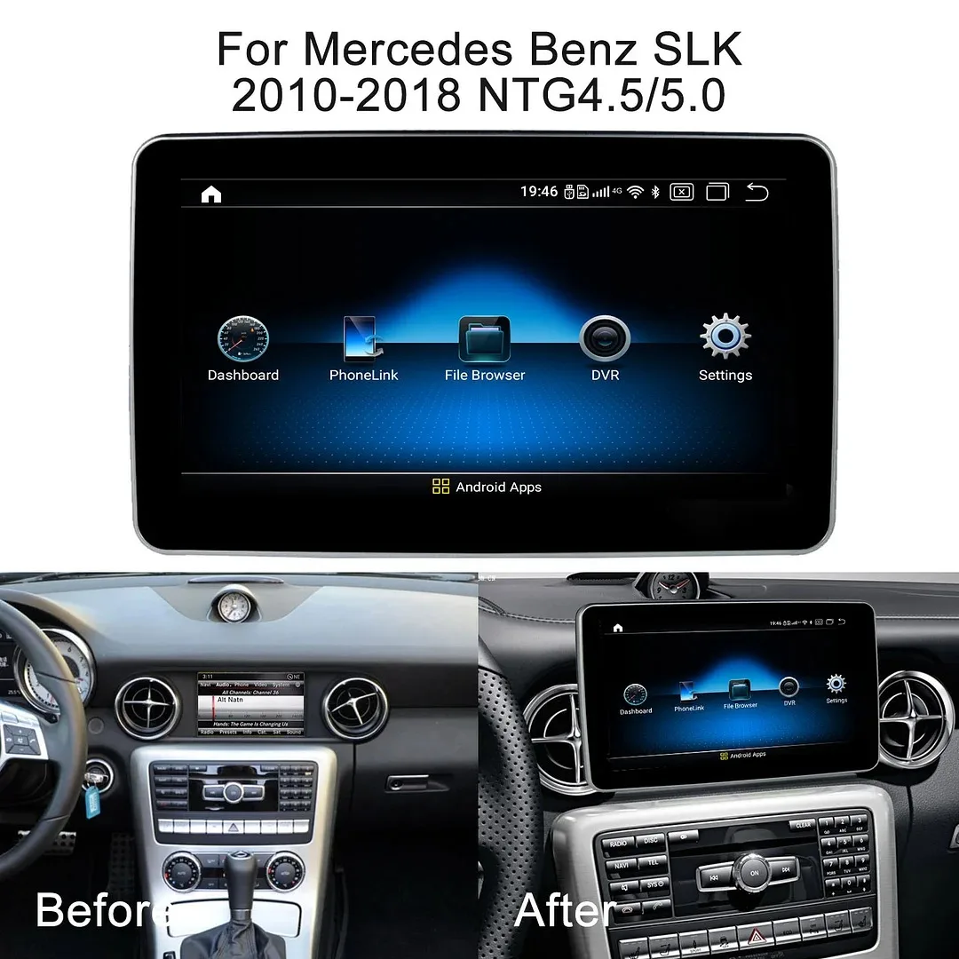 Фото Ugode 8,4-дюймовый автомобильный радиоприемник для Mercedes Benz SLK SLC R172 SL R231 GLE CarPlay Android Auto Мультимедийный плеер Экран головного устройства Дисплей №3