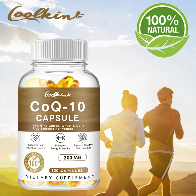 

Coenzyme Q-10 Supplement 200 Mg Antioxidant, Heart Health Support, Increased Energy and Stamina Capsules Non-GMO Gluten Free