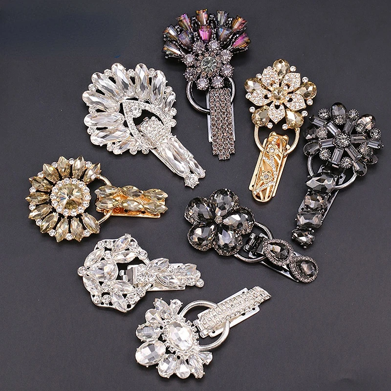 

1Pcs Luxury Mink Metal Buttons for Overcoat Clothing Alloy Rhinestones Duckbill Button for Sewing Handwork Coat