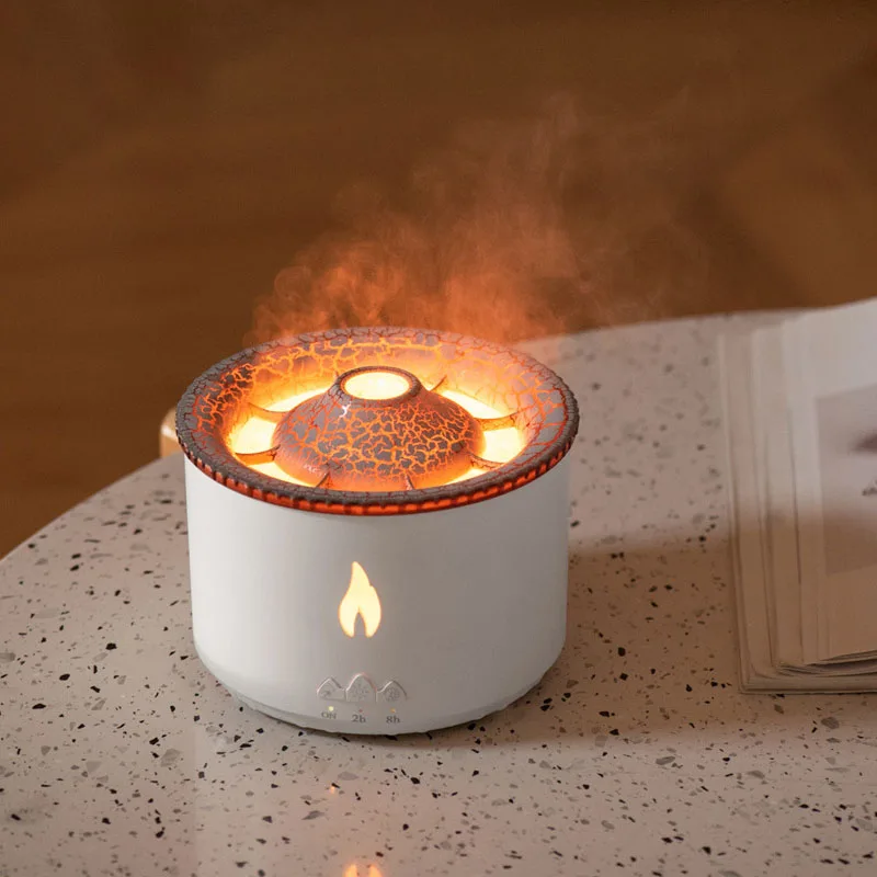 

Машинка для ароматерапии с вулканическим эфирным маслом, маленький мини-увлажнитель, настольная лампа с пламенем, креативное кольцо для сплюса, кольцо для дыма