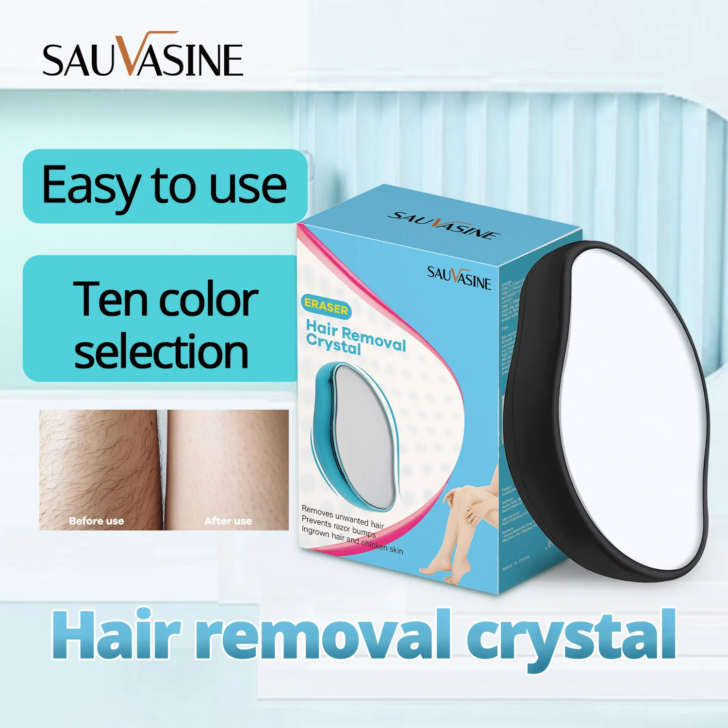 

Crystal Hair Remover Painless Crystal Hair Eraser Epilator Safe Hair Removal Crystal Easy Cleaning Reusable Body Depilatory Tool