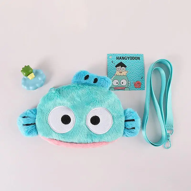 Новинка кошелек с монетницей Kawaii Sanrio Hangyodon детская вместительная сумка милыми