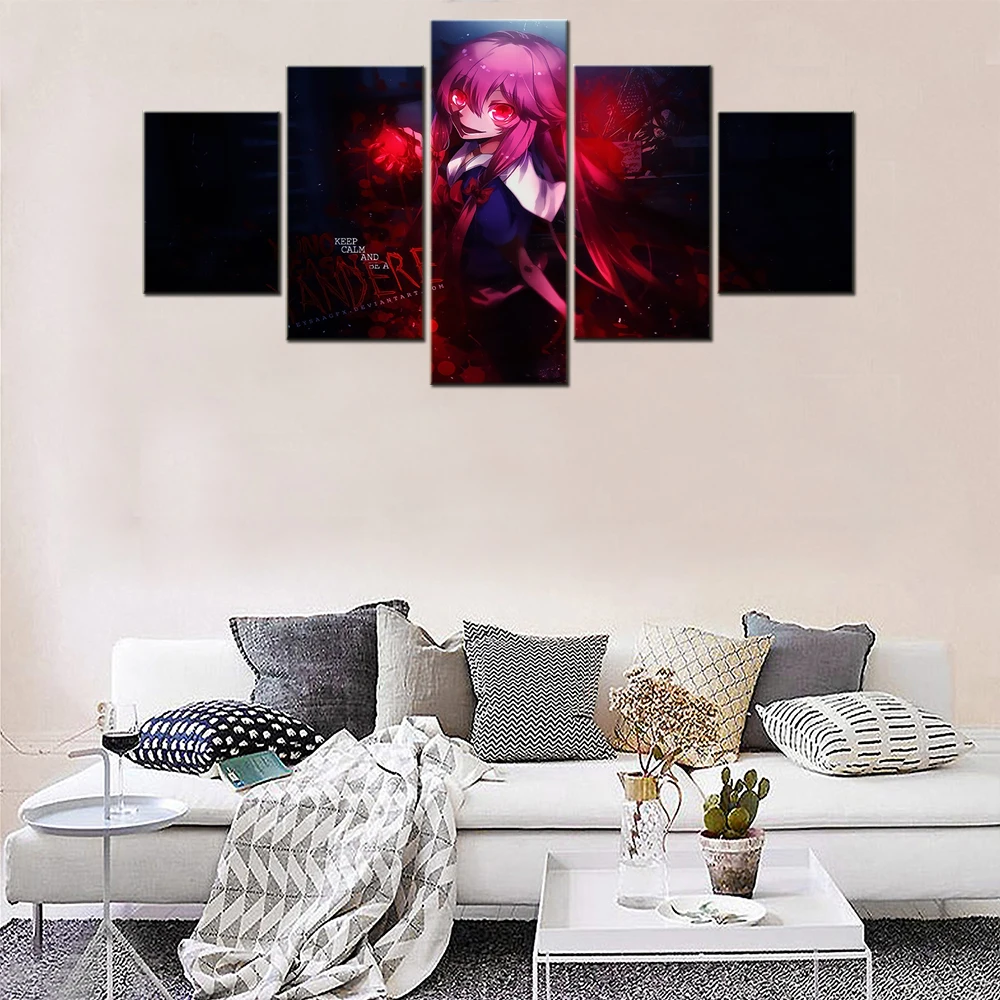 

Modular Poster HD Printed Canvas Painting 5 Pieces Picture Art Ghassan Juno Girl Japan Anime Poster Home Decor Free Shipping