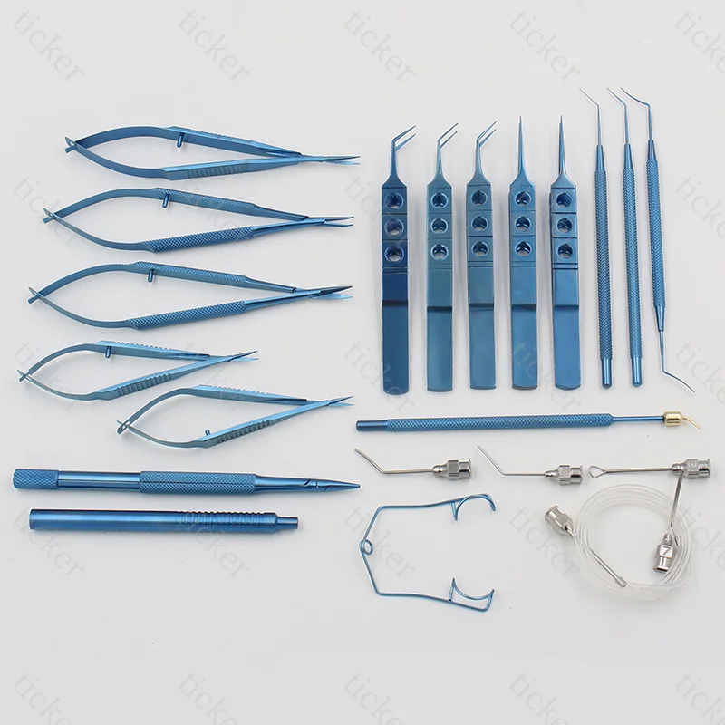 21PCS titanium alloy Cataract Set Ophthalmic microsurgery instrument