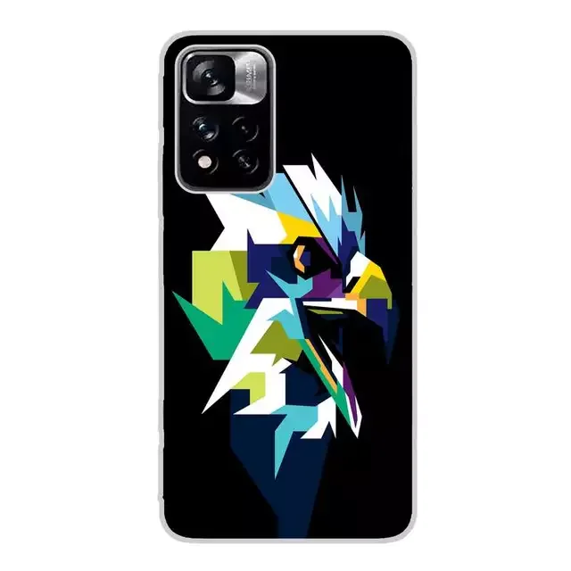 

NEW2023 Muchoygood case with --NOTE-11-PRO +-PLUS-5G silicone gel tpu custom drawing animal design 007