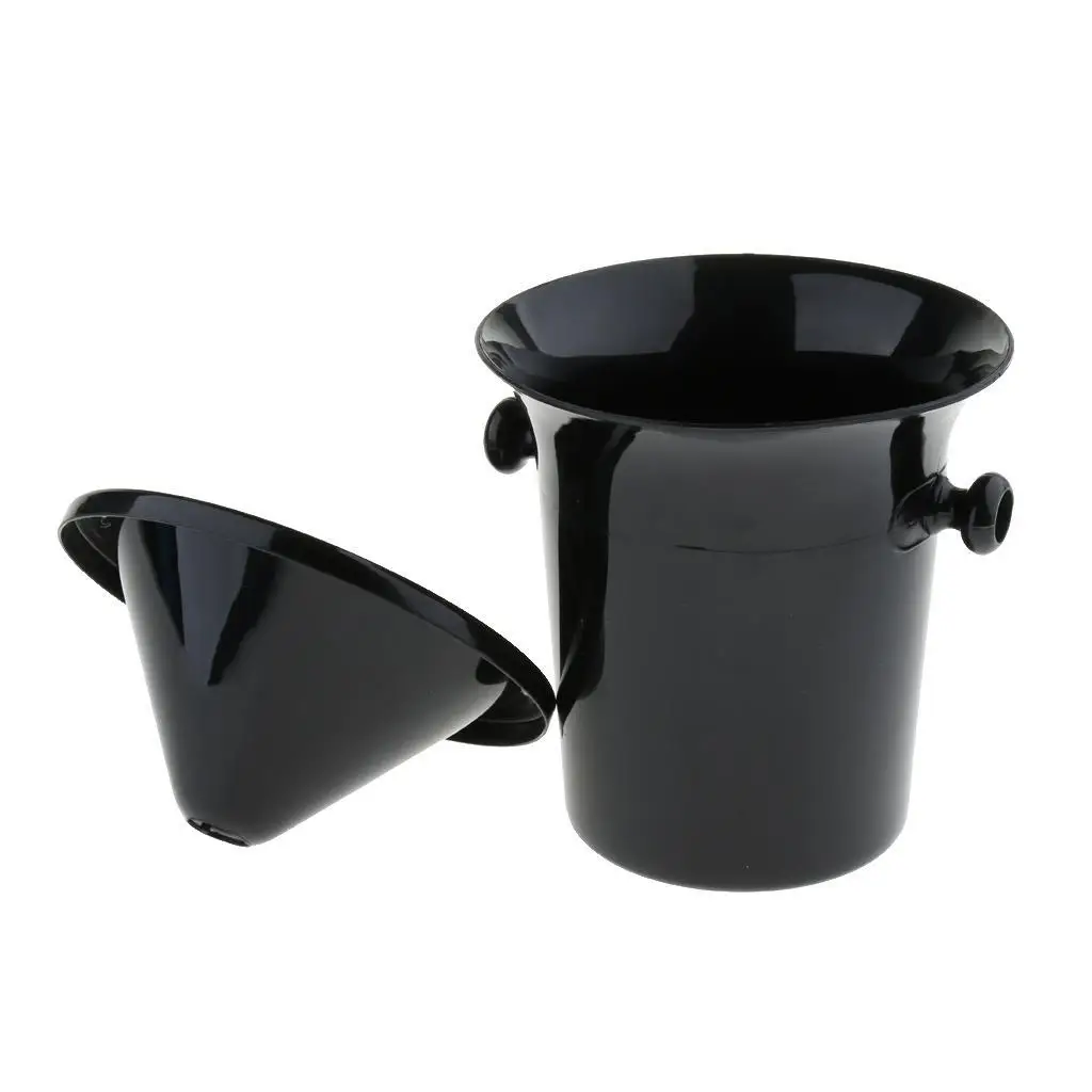 

Black Plastic Wine Spittoon Champagne Bucket Fashion with Carry Handles