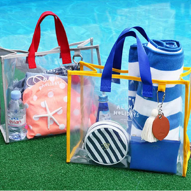 

Fashion Beach Shoulder Bags Women Large Transparent Bag Lady Clear Jelly Travel Handbags Luxury Shopping Female High Quality New