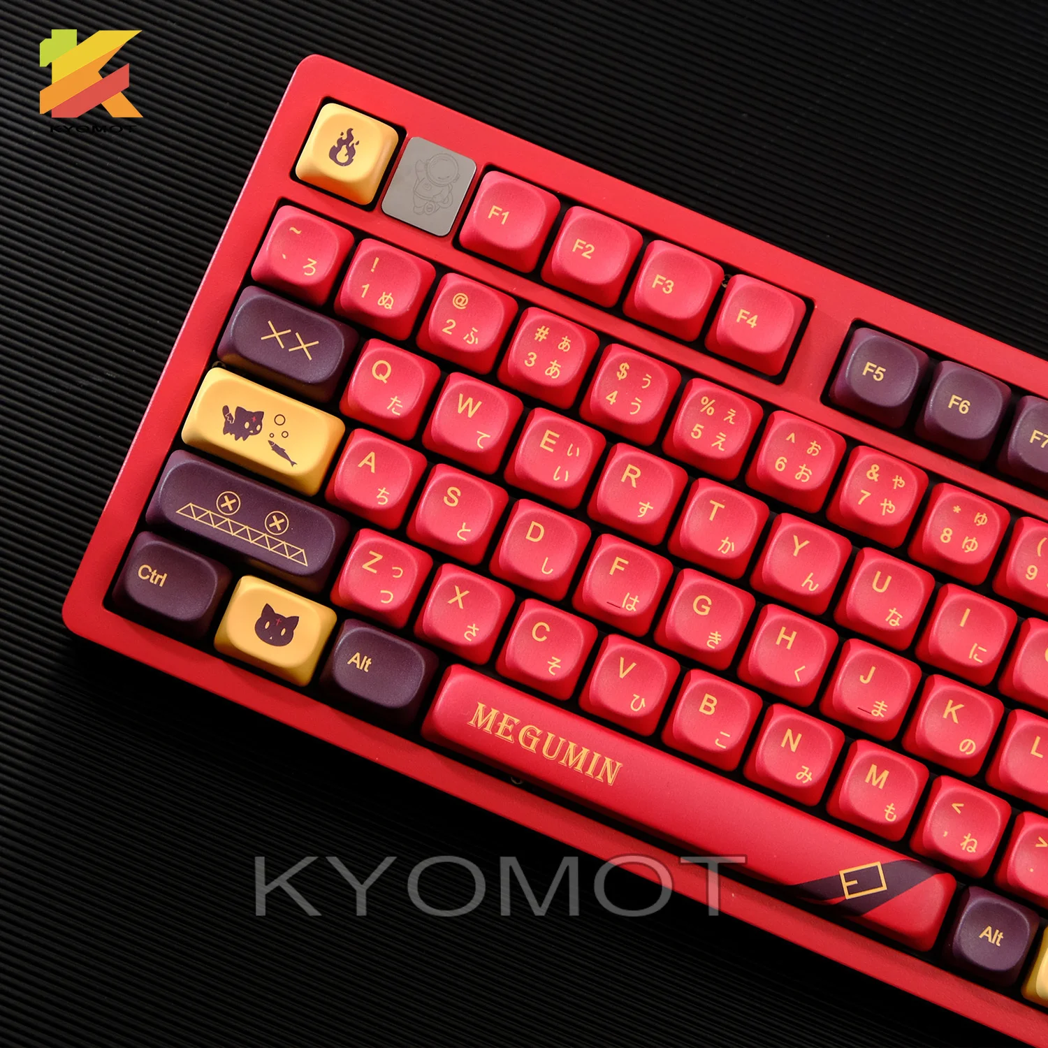 Фото KTOMOT 125-клавиш KonoSuba Megumin, колпачки для клавиш XOA Profile Dye Sub PBT, аниме-клавиатура для Cherry Mx Switch, механическая клавиатура DIY GMK №3