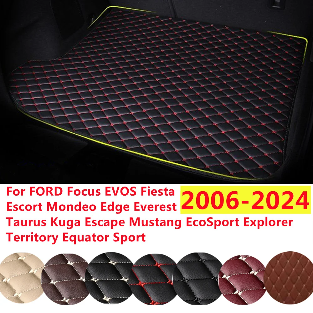 YJ XPE Leather Car Rear Cargo Liner Custom Fit For FORD Focus EVOS Fiesta Escort Mondeo Edge Everest Taurus Kuga Escape Mustang